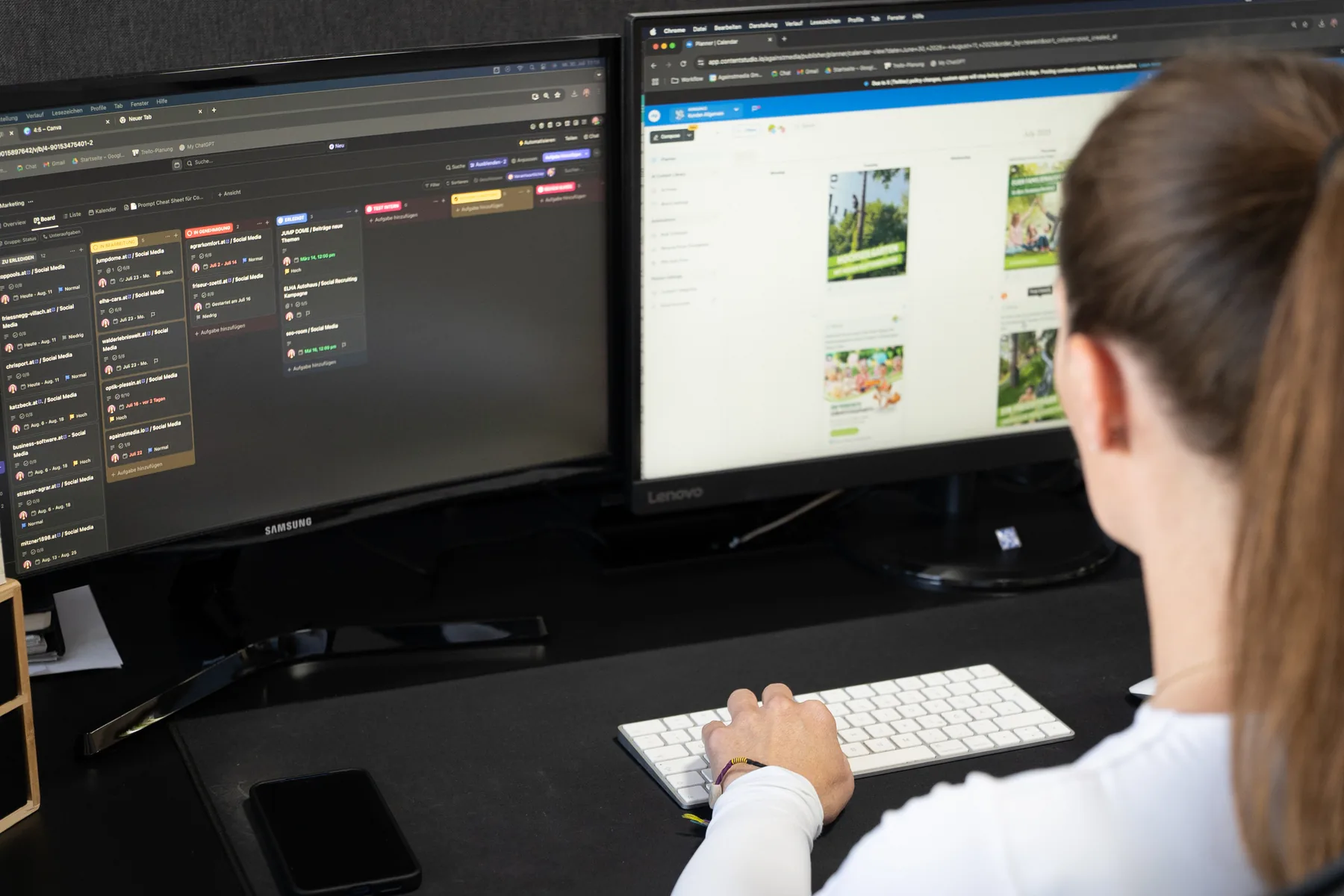 Meta Ads Kampagnenplanung und Content-Organisation bei Againstmedia