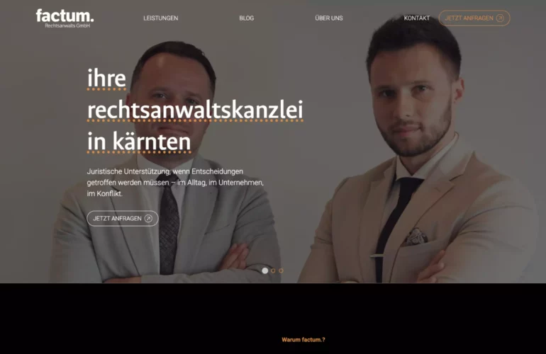 Website von factum.