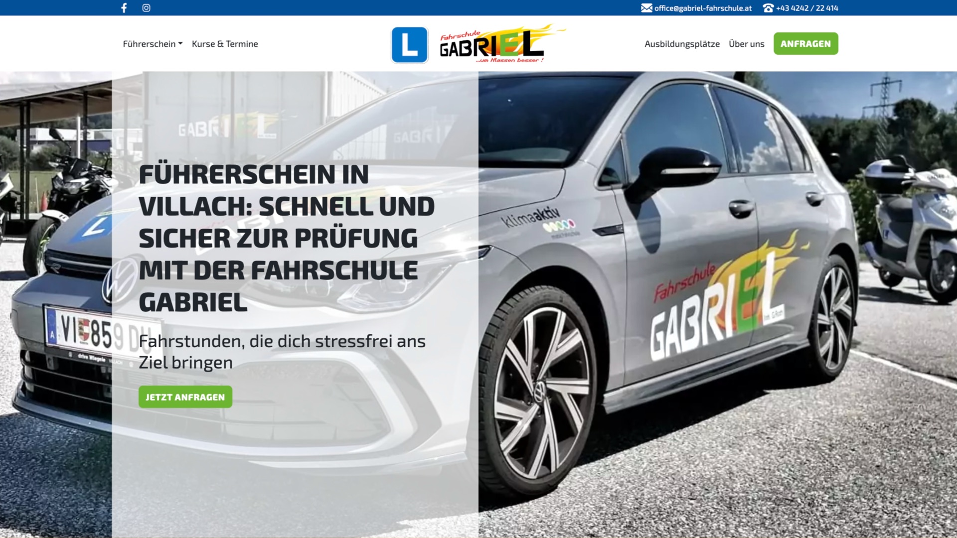 Website von Fahrschule Gabriel