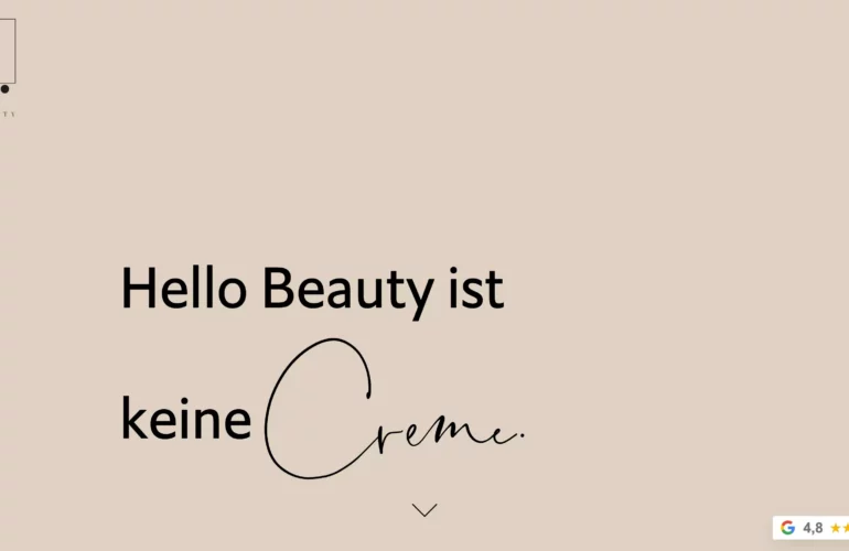 Website von Hello Beauty