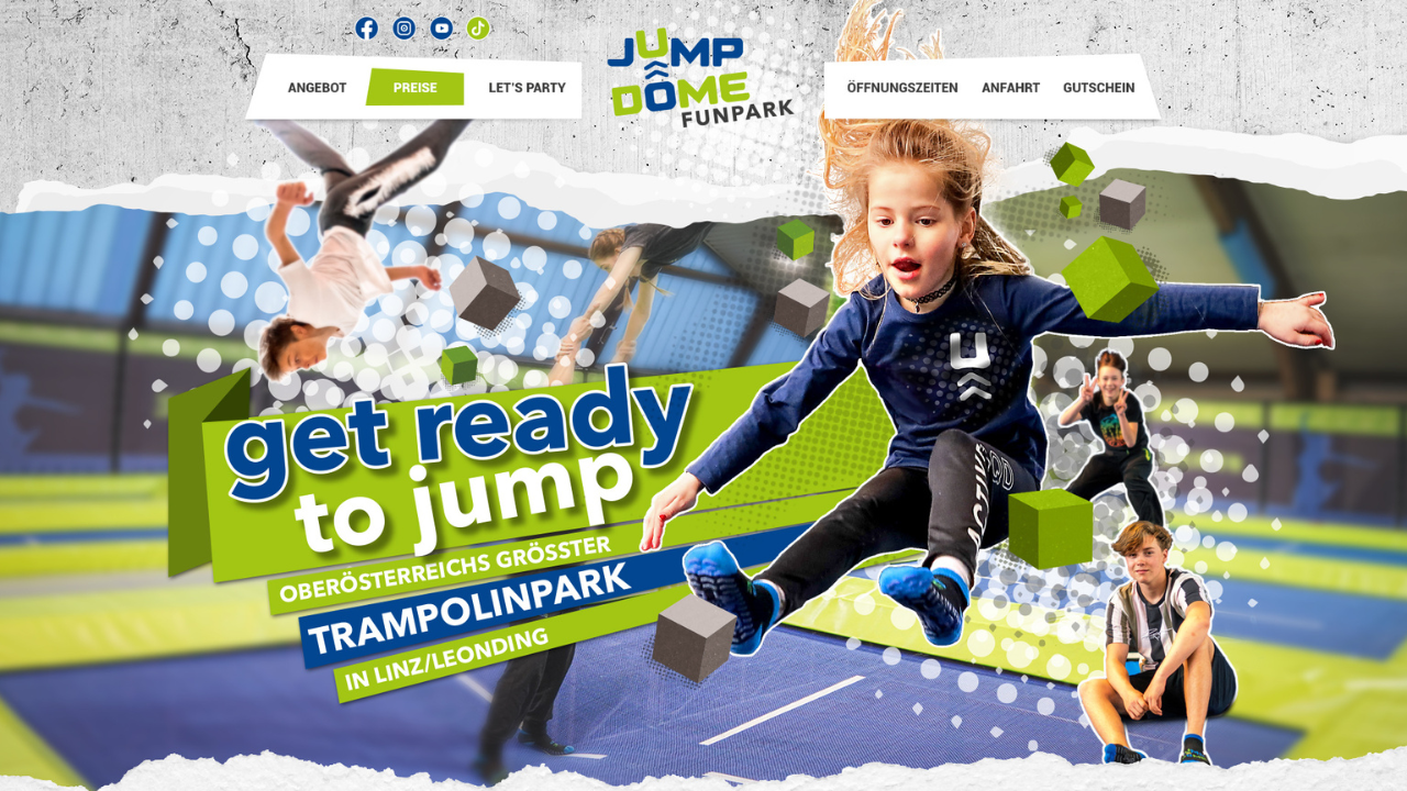 Website von JUMP DOME