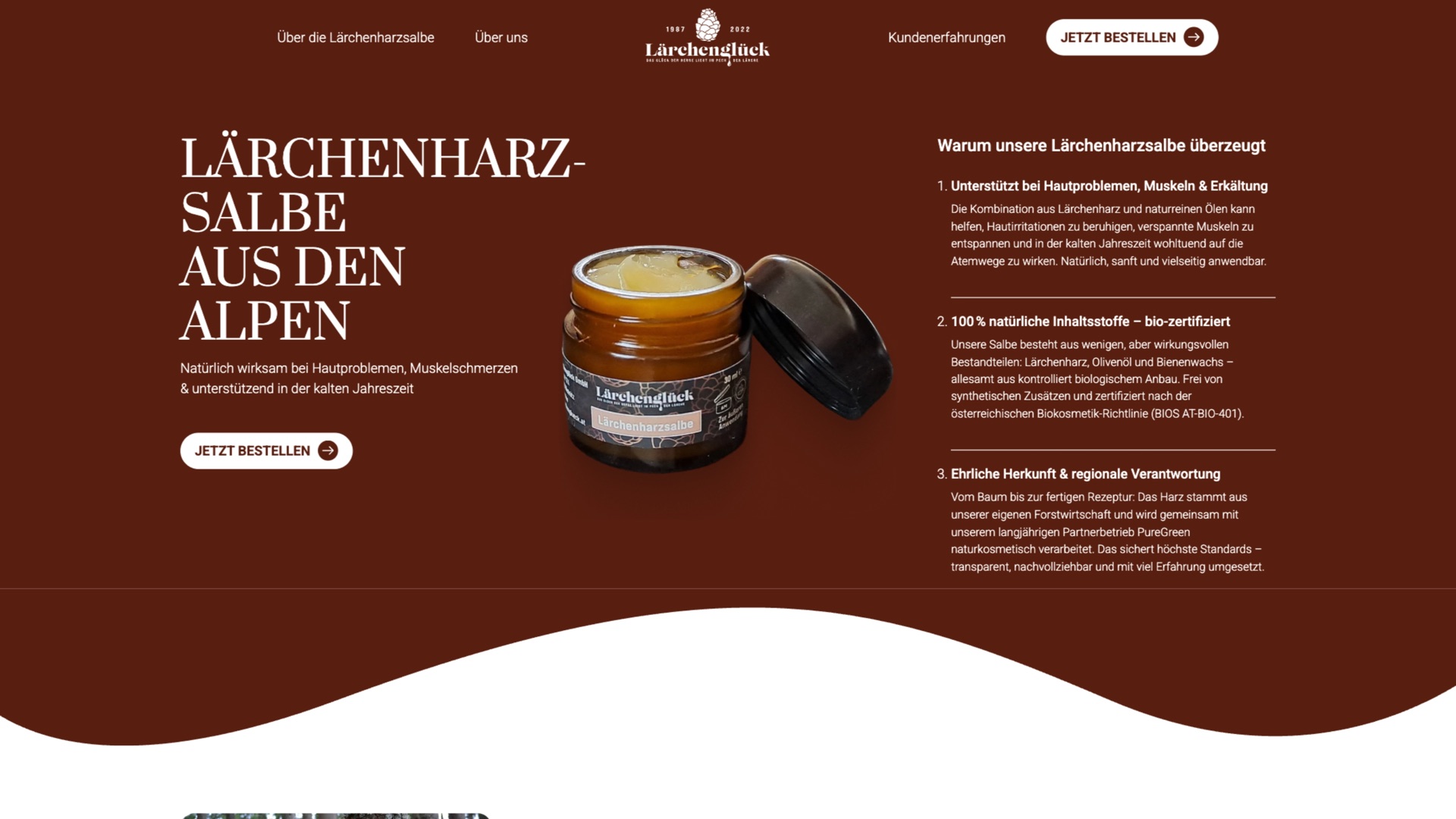 Website von Lärchenglück