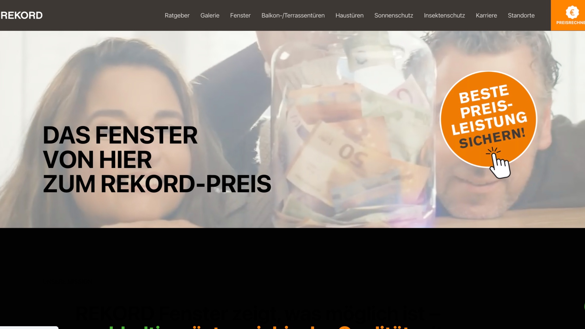 Website von REKORD Fenster