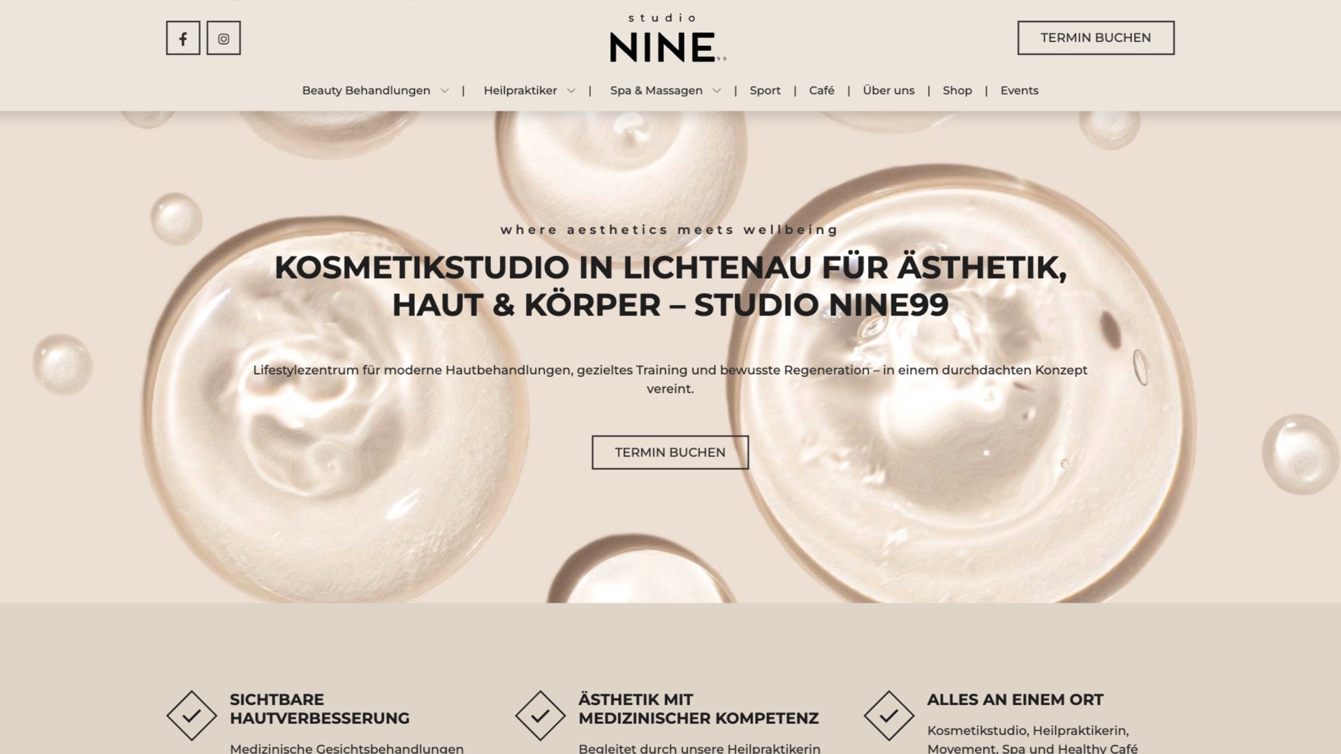 Website von Studio Nine99