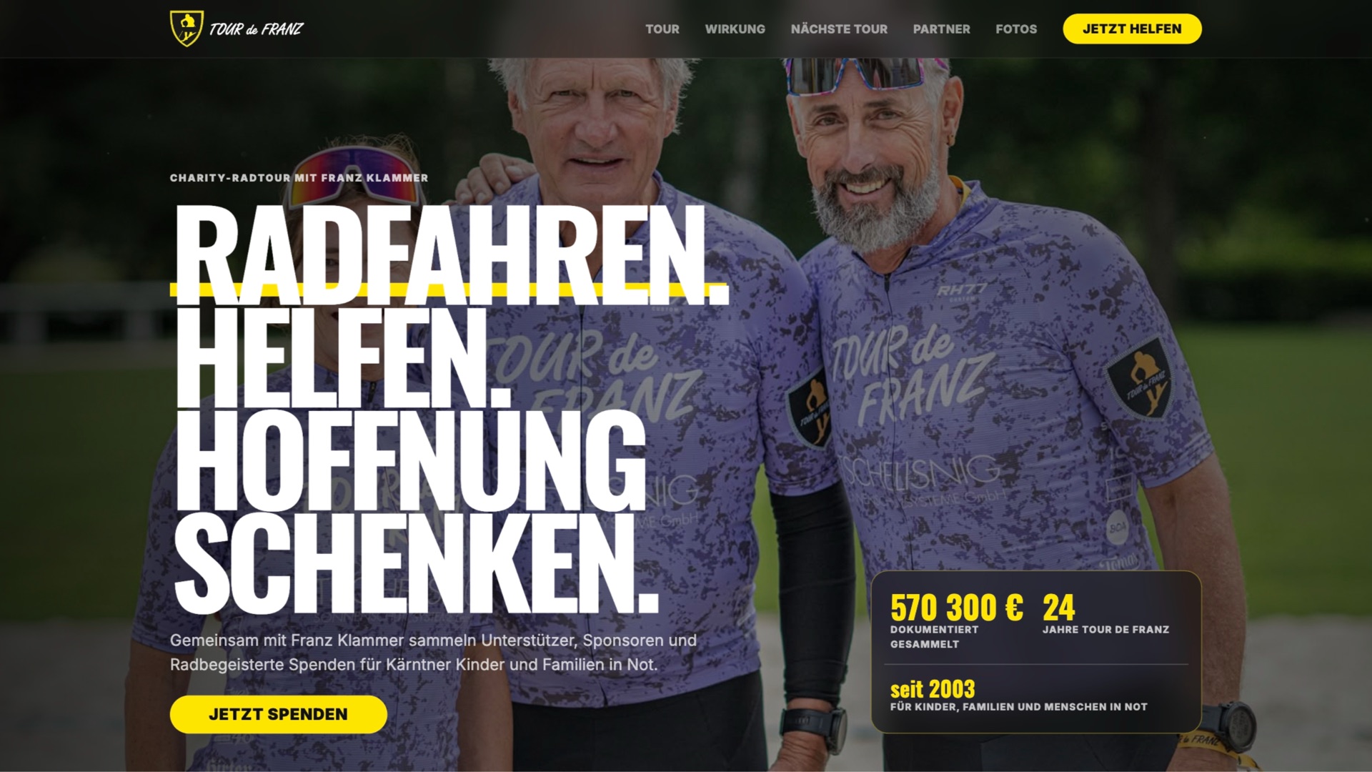 Website von Tour de Franz