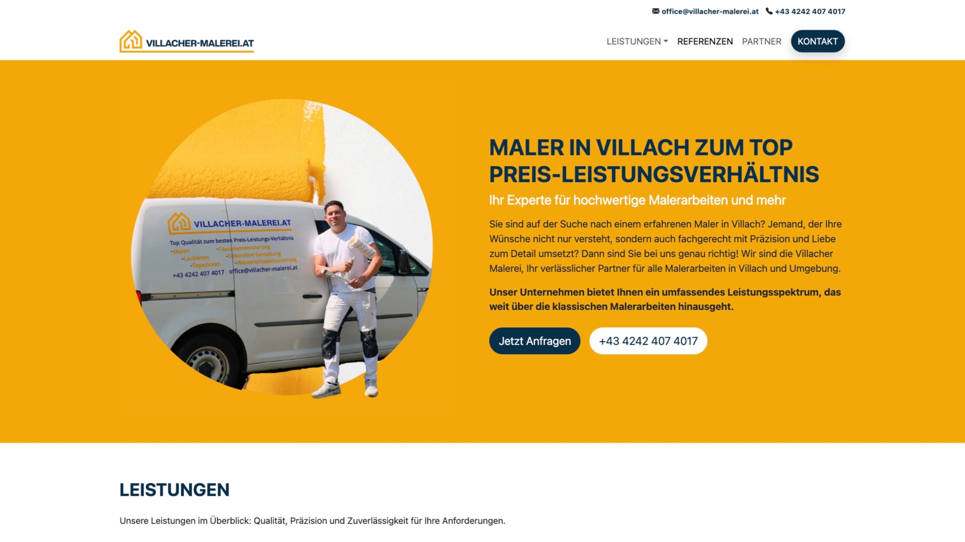 Website von Villacher Malerei
