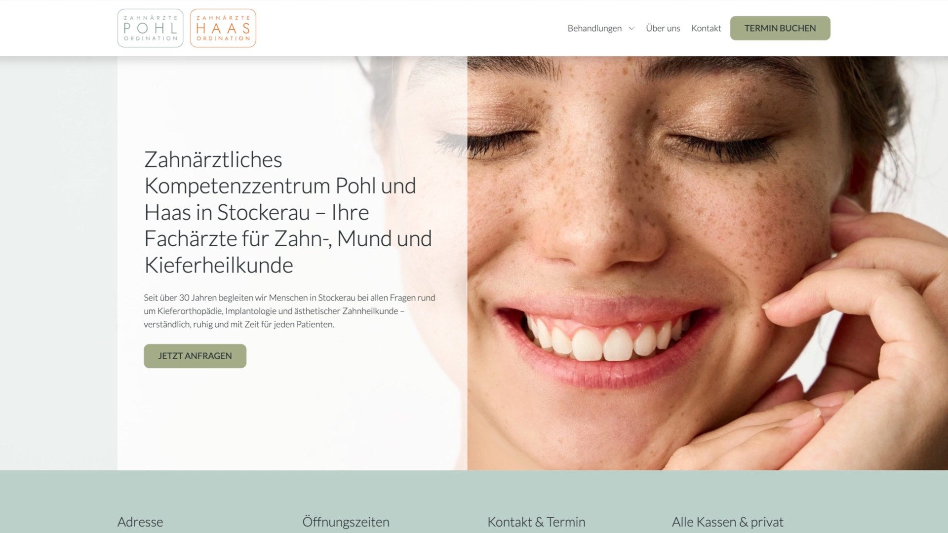 Website von Zahnärzte Pohl & Haas